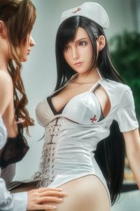 GameLady 168cm5ft6 E-cup Silicone Sex Doll - Tifa en rosemarydoll
