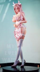 Jiusheng 150cm/4ft11 D-cup Silicona Cabeza Sex Doll - Wanda Isabel en rosemarydoll