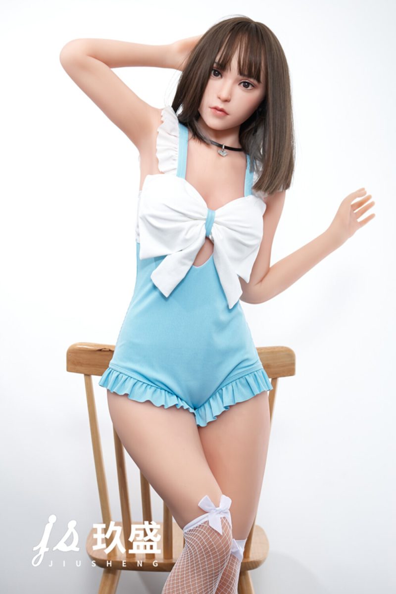 Jiusheng 148cm/4ft10 B-cup Silicona Cabeza Sex Doll - Shino en rosemarydoll