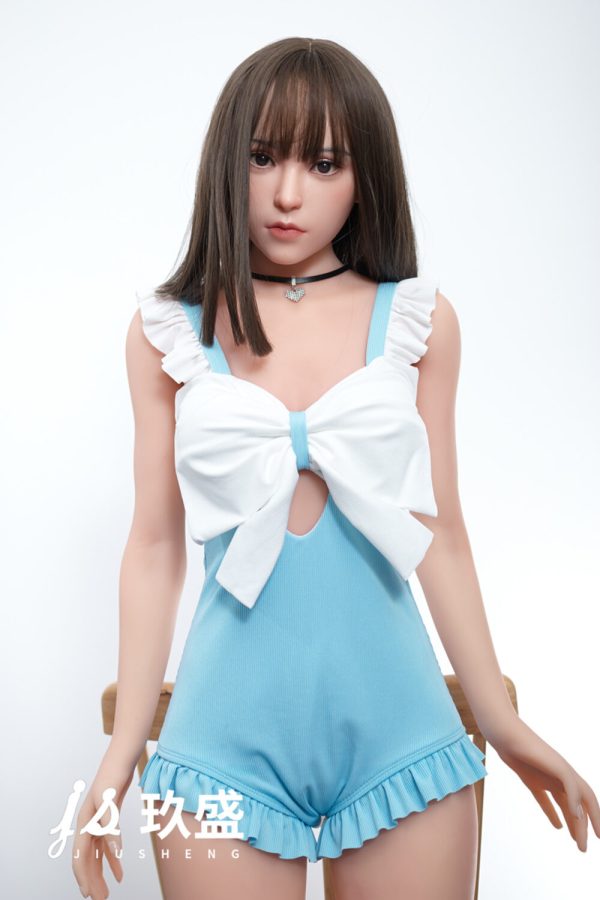 Jiusheng 148cm/4ft10 B-cup Silicona Cabeza Sex Doll - Shino en rosemarydoll