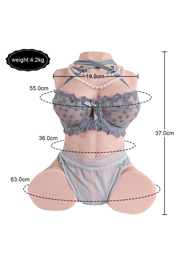 37cm/1ft3 9.3LB TPE Mini Sex Doll Torso - Luolan en rosemarydoll