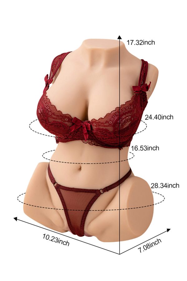 44cm/1ft5 16.1LB TPE lebensgroße Sexpuppe Torso - Mag bei rosemarydoll