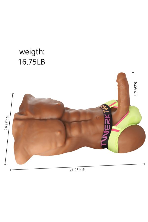 54cm/1ft9 16.8LB Male TPE Sex Doll Torso - Daniel at rosemarydoll