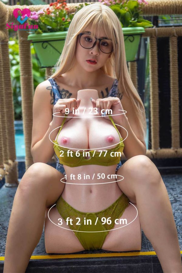 Sigafun 54cm/1ft9 E-cup Silicona Tamaño natural Sex Doll Torso en rosemarydoll