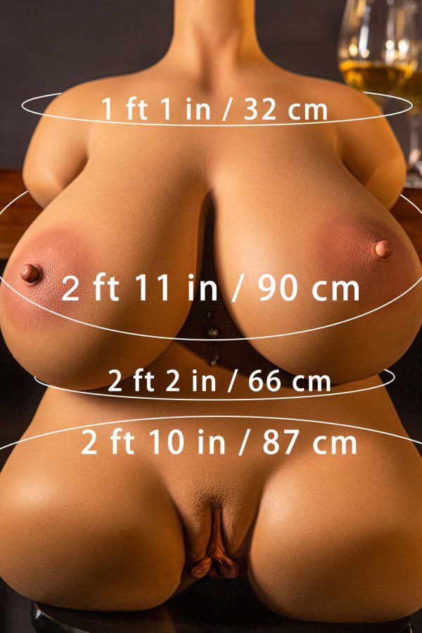 Zelex 54cm/1ft9 I-cup Mujer Silicona Sex Doll Torso en rosemarydoll