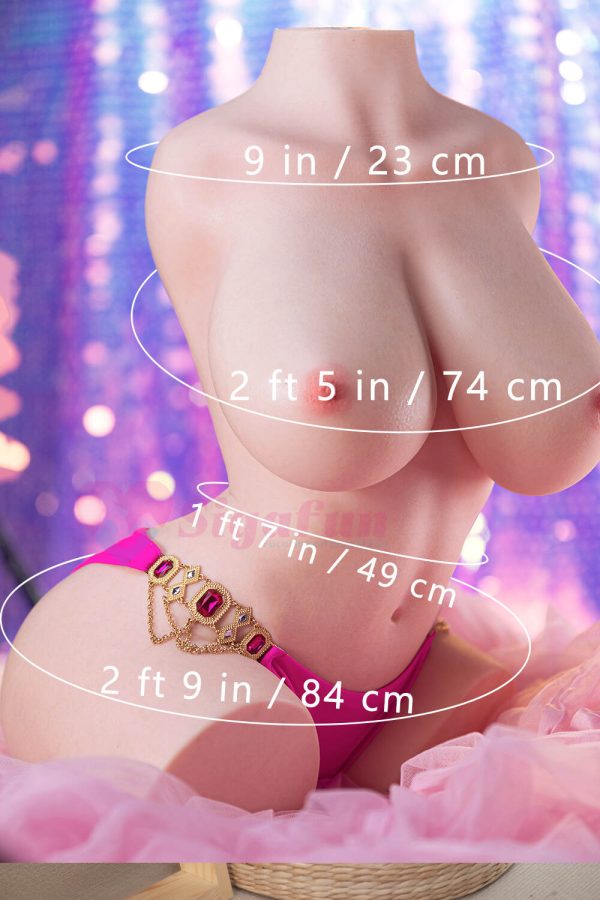 Sigafun 55cm/1ft10 43.9LB Silicona Tamaño natural Sex Doll Torso en rosemarydoll