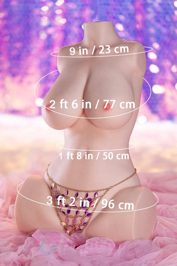 Sigafun 63cm/2ft1 G-cup Silicona Tamaño natural Sex Doll Torso en rosemarydoll