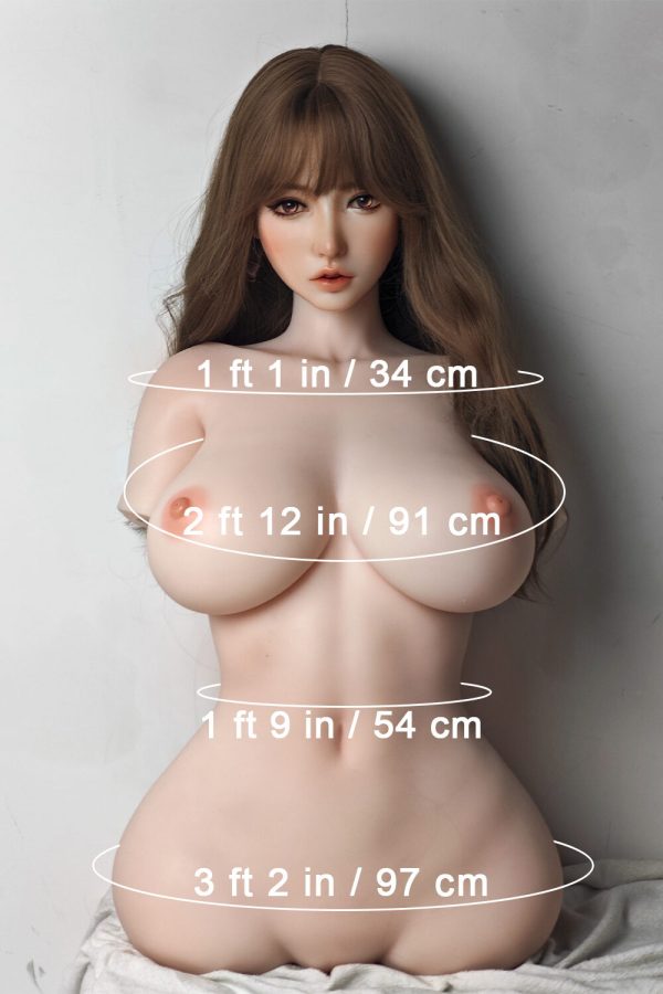 Elsababe 83cm/2ft9 H-Körbchen Silikon Sex Puppe Torso - Fukada Ryoko bei rosemarydoll