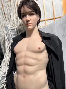 REALING 82cm/2ft8 Hombre Torso Silicona Cabeza Sex Doll - Kirin en rosemarydoll