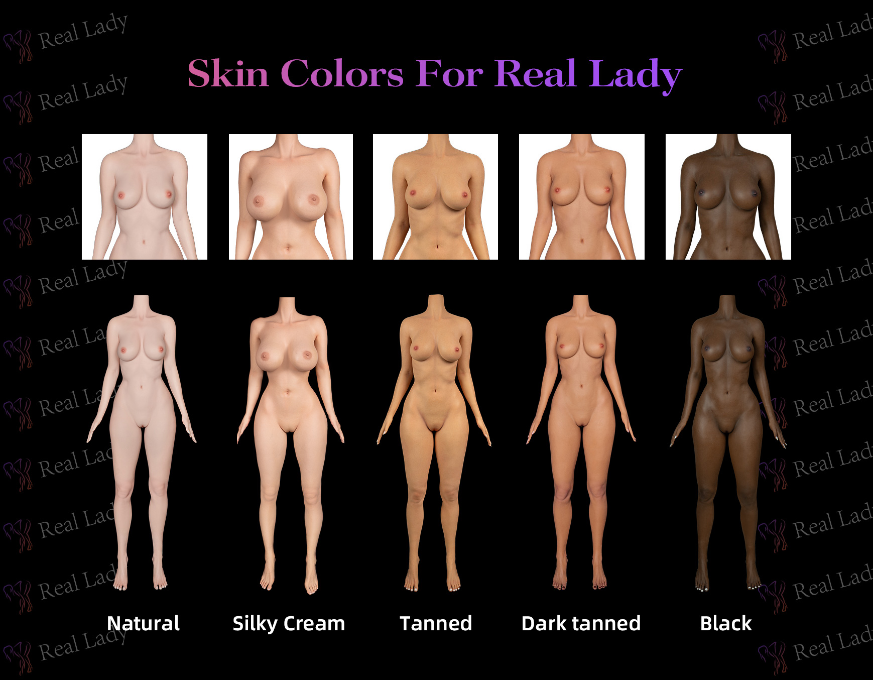 Real Lady Doll Hautfarben