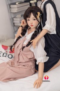 SHE 148cm4ft10 C-Cup Silikon Kopf Sex Puppe - Beizhi bei rosemaqrydoll