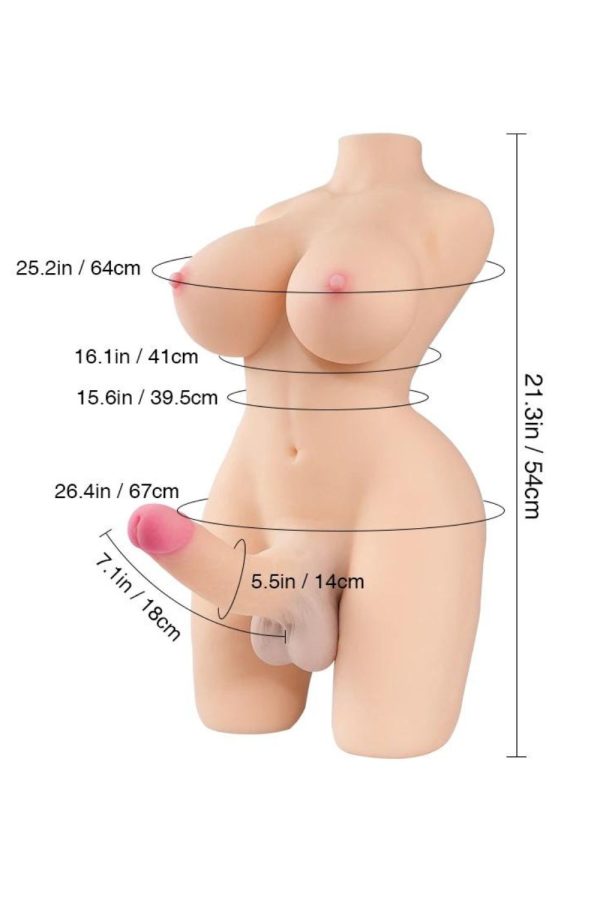 Tantaly 54cm1ft9 20.3LB Big Penis Trans Sex Doll Torso – Sarina at rosemarydoll
