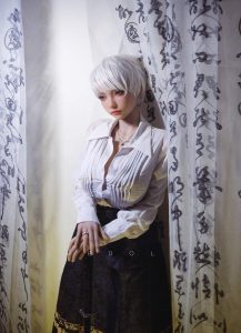 SHE 163cm5ft4 H-Cup Silikon Kopf Sex Puppe - Achu bei rosemarydoll