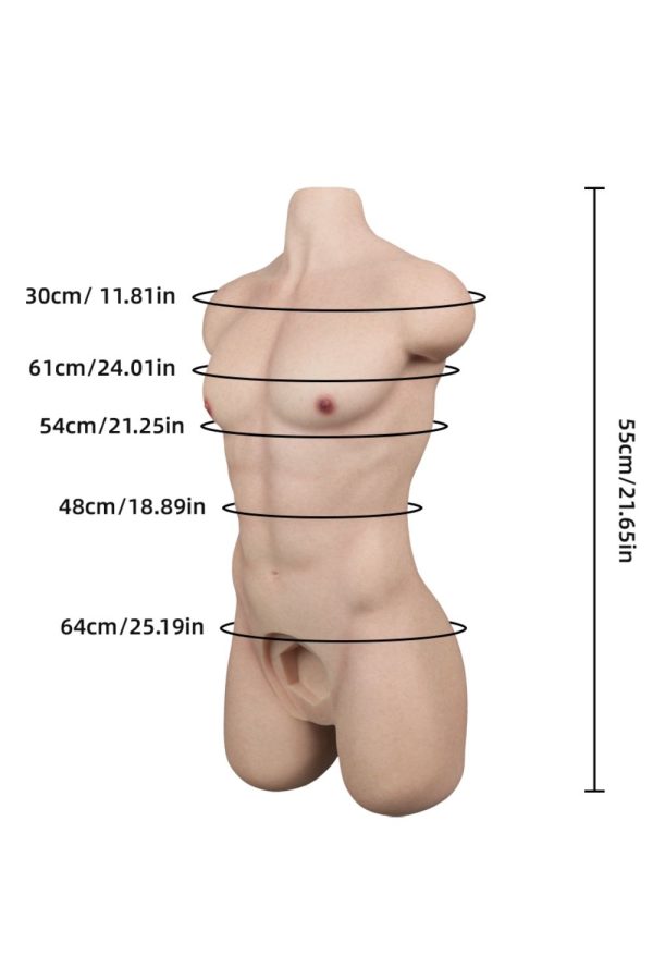 LoveNestle 55cm1ft10 19.84LB Realistic Silicone Male Sex Doll Torso – Chris at rosemarydoll