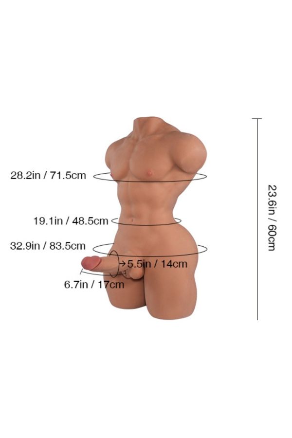 Tantaly 60cm/1ft12 33.7LB Male Torso Sex Doll – Mark at rosemarydoll