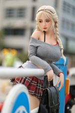 JY 163cm5ft4 F-cup Silicona Cabeza Sex Doll - Chuwu en rosemarydoll