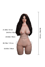 Erovenus 101cm3ft4 F-cup Silicone Sex Doll Torso - Cecilia at rosemarydoll