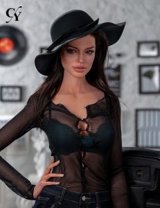 TOP-CY 170cm5ft7 D-cup Silicone Head Sex Doll - Scarlett en rosemarydoll