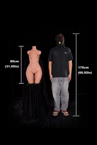 Climax 80cm2ft7 A-cup Silicone Sex Doll Torso - 881(Black) at rosemarydoll