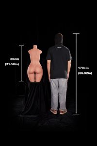 Climax 80cm2ft7 A-cup Silicone Sex Doll Torso - 881(Black) at rosemarydoll